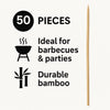 REGENT BAMBOO MARSHMALLOW SKEWERS 50PK, 395MM