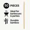 REGENT BAMBOO MARSHMALLOW SKEWERS 50PK, 395MM
