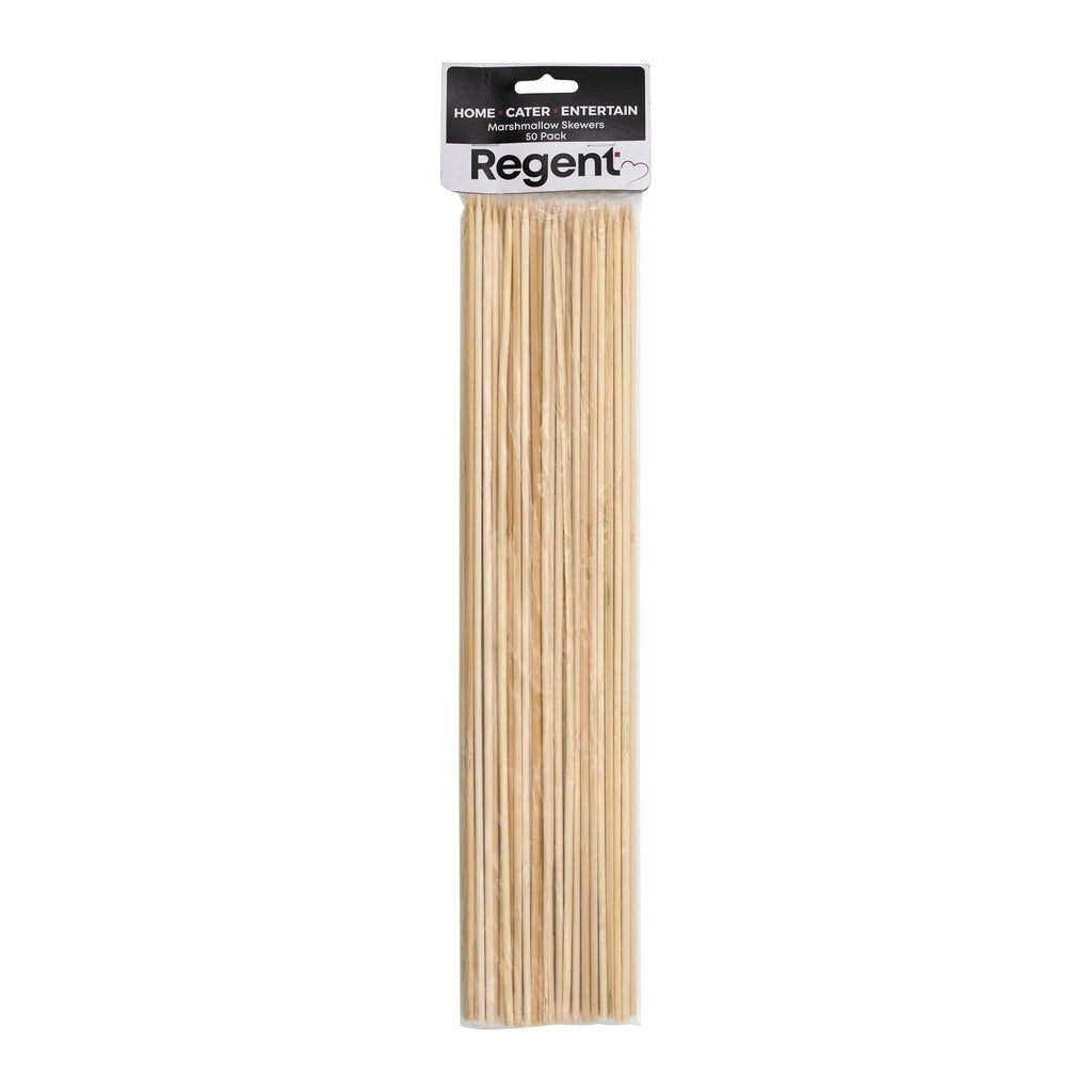 REGENT BAMBOO MARSHMALLOW SKEWERS 50PK, 395MM