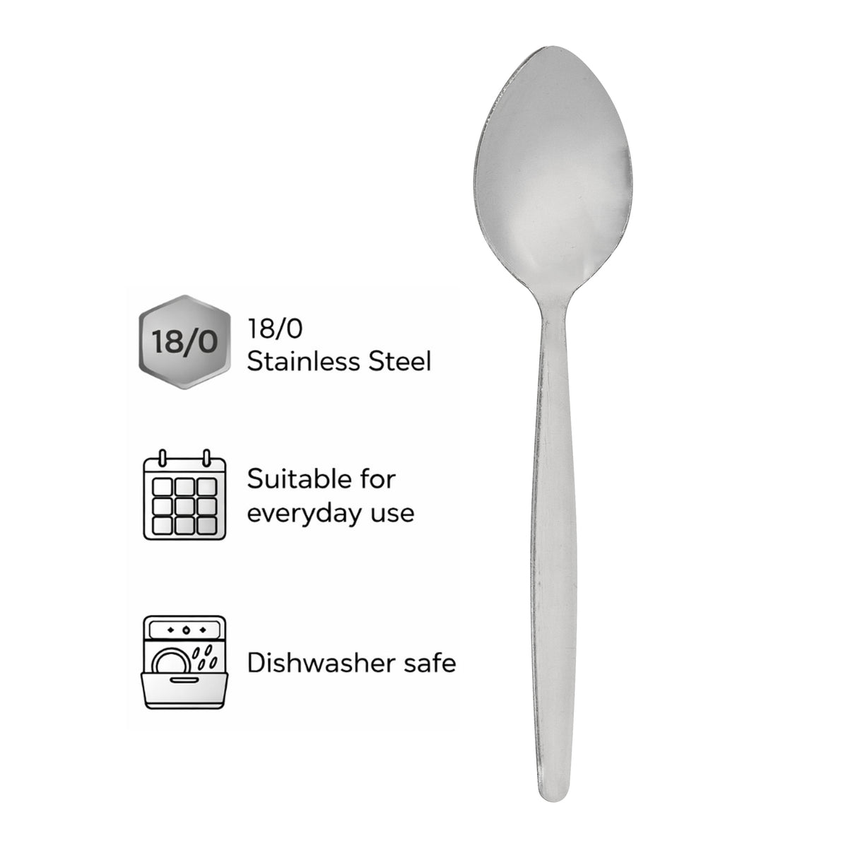 REGENT CUTLERY AUSTWIND (ELOFF) DESSERT SPOON ST STEEL, 12PK