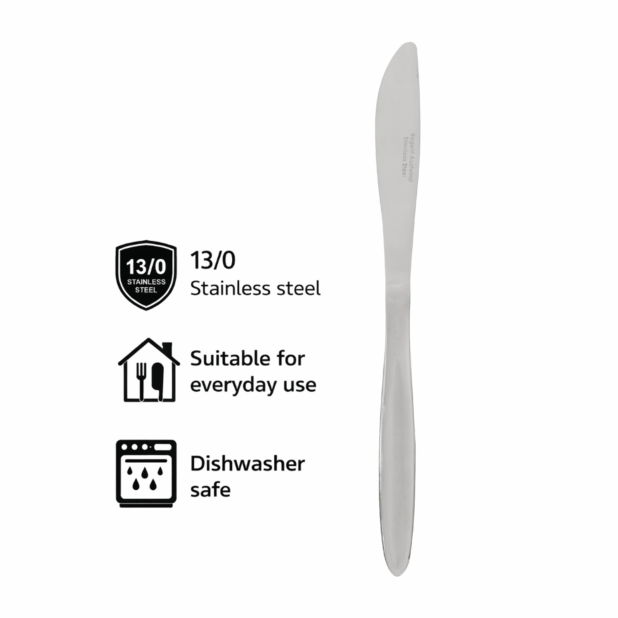 REGENT CUTLERY AUSTWIND (ELOFF) TABLE KNIFE ST STEEL, 12PK