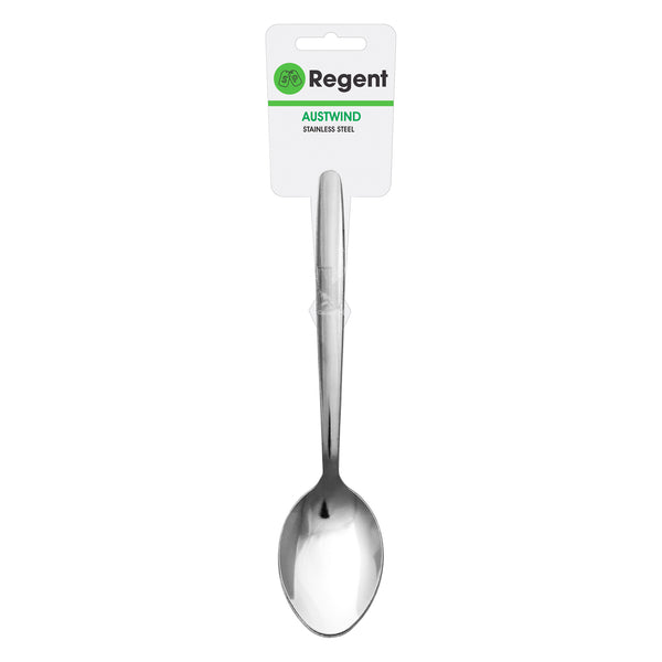 REGENT CUTLERY AUSTWIND (ELOFF) DESSERT SPOON ST STEEL, 4PC HANG PACK