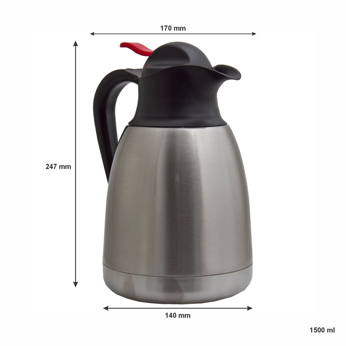 REGENT VACUUM JUG DOUBLE WALLED STAINLESS STEEL, 1.5L