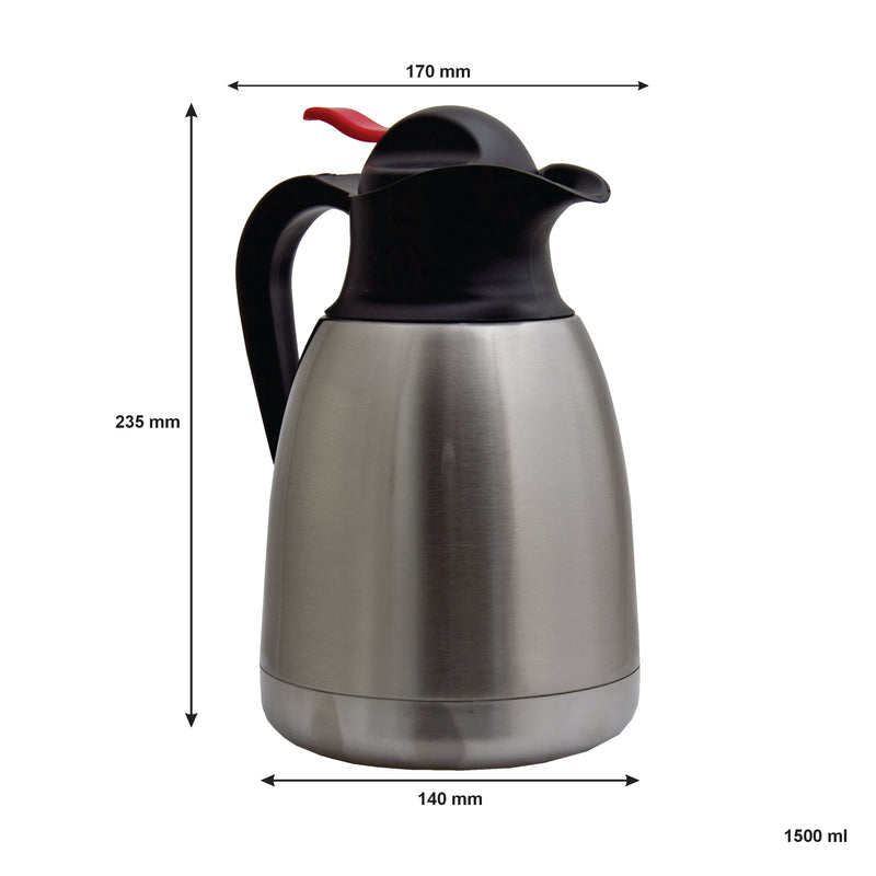 REGENT VACUUM JUG DOUBLE WALLED STAINLESS STEEL, (1.5LT)