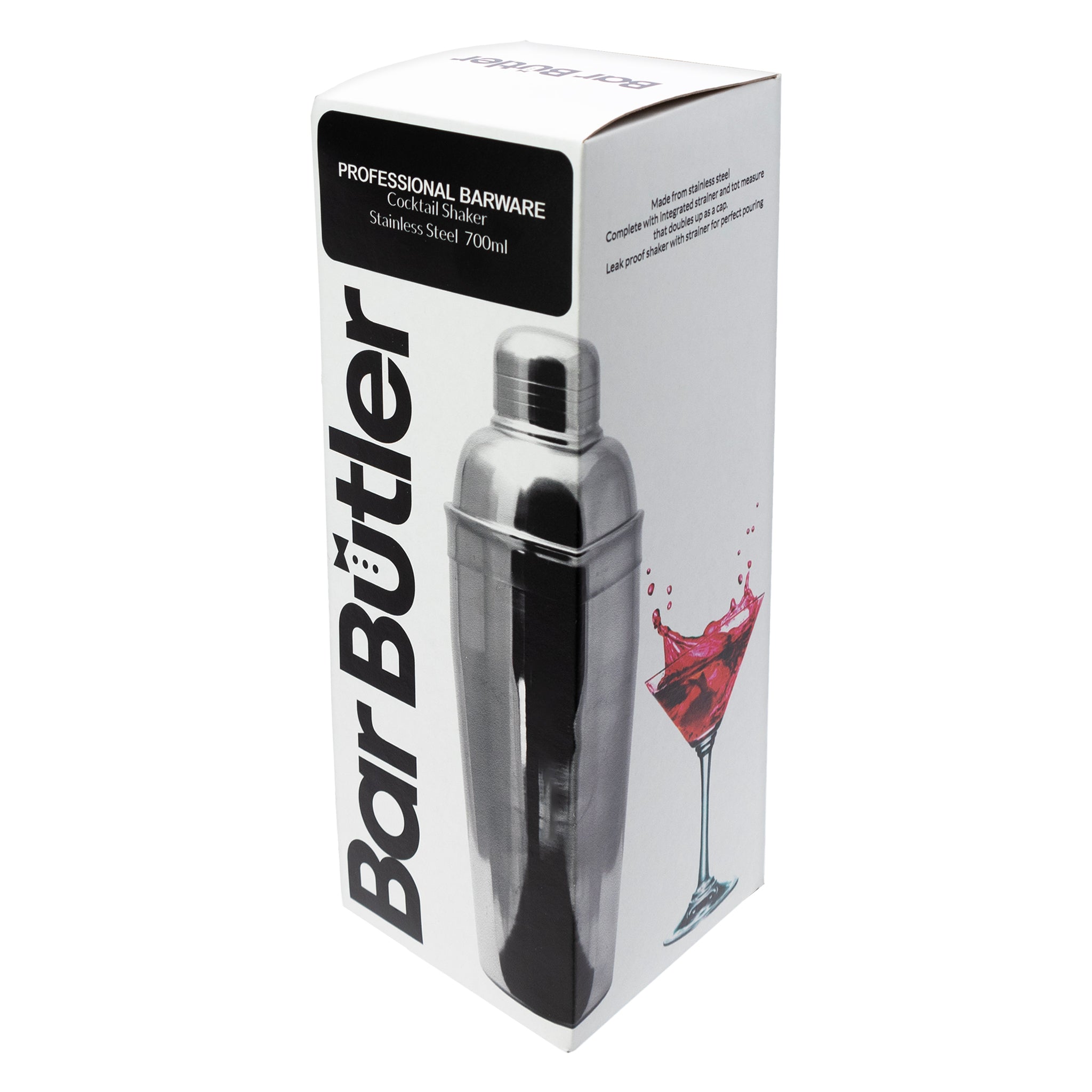 BAR BUTLER COCKTAIL SHAKER ST STEEL, 700ML