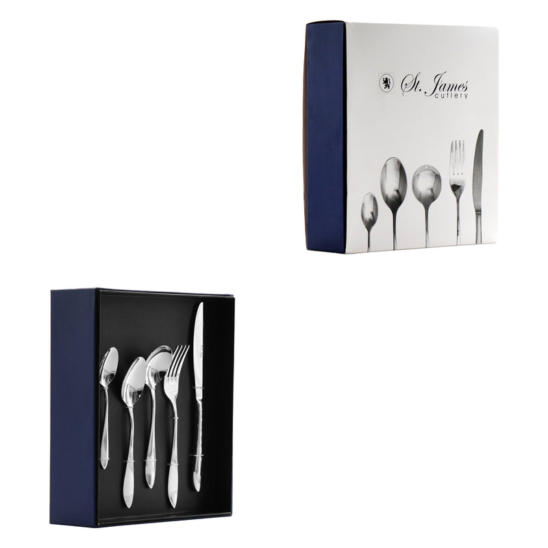 ST. JAMES CUTLERY KENSINGTON 40 PIECE SET IN CARDBOARD GIFT BOX