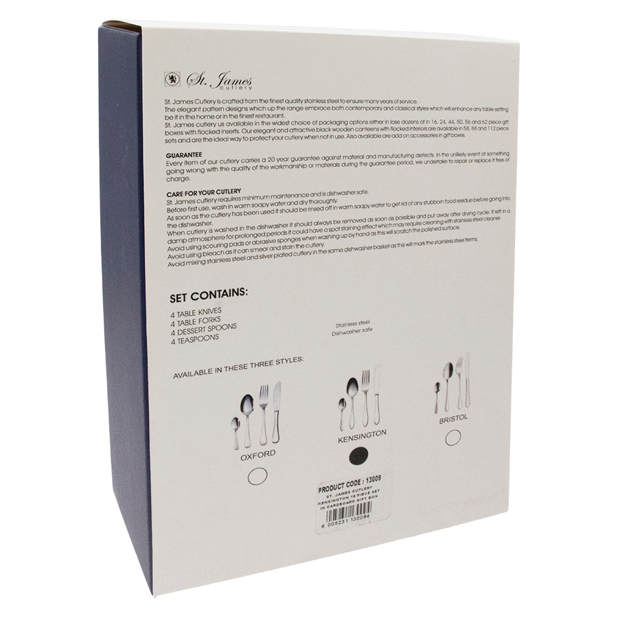 ST. JAMES CUTLERY KENSINGTON GIFT BOX 16 PIECE SET