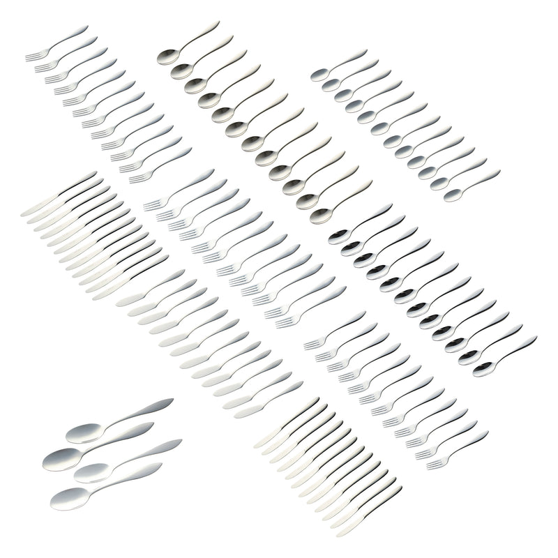 ST. JAMES CUTLERY KENSINGTON 112 PIECE SET IN WOODEN CANTEEN