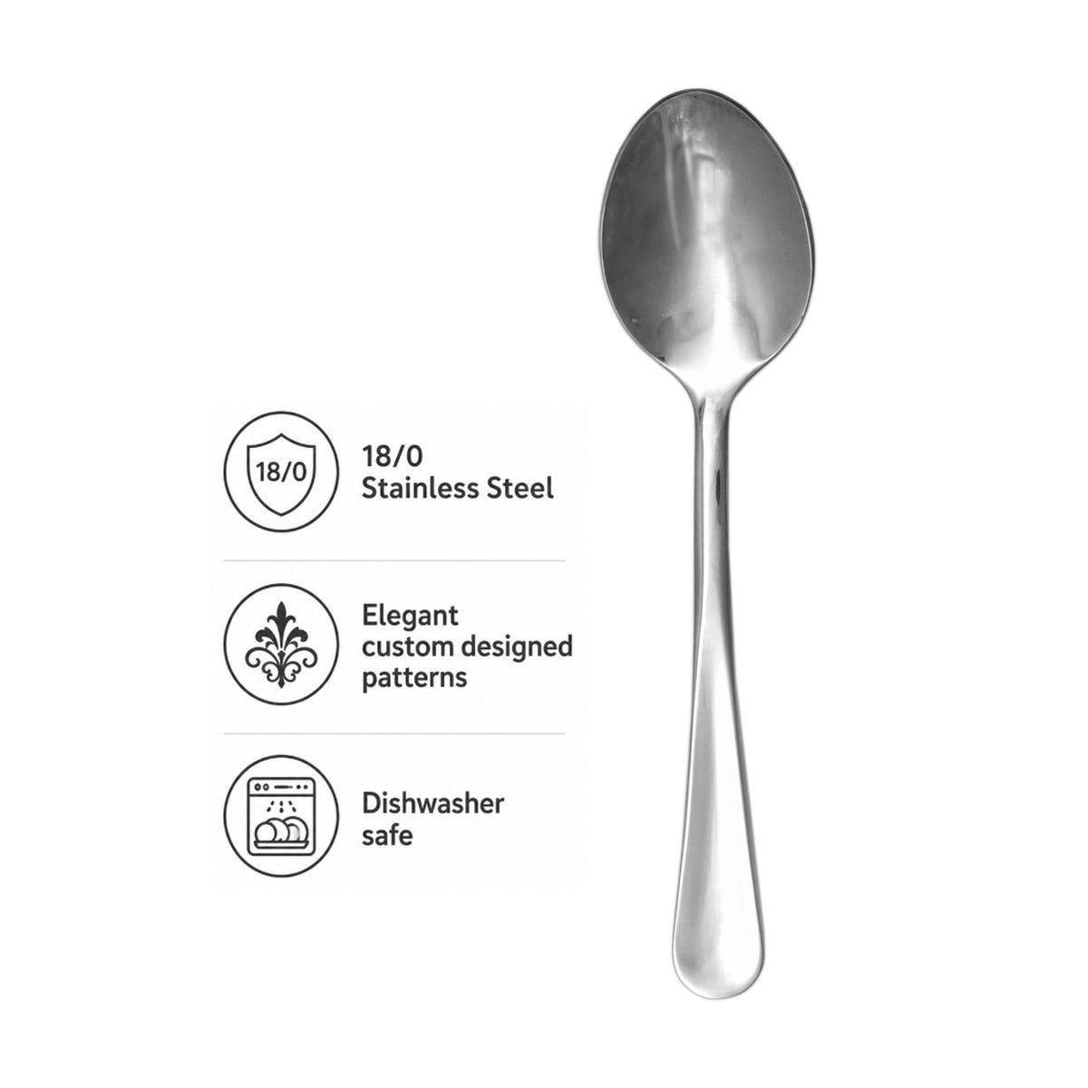 ST. JAMES CUTLERY OXFORD DESSERT SPOON, 12PK