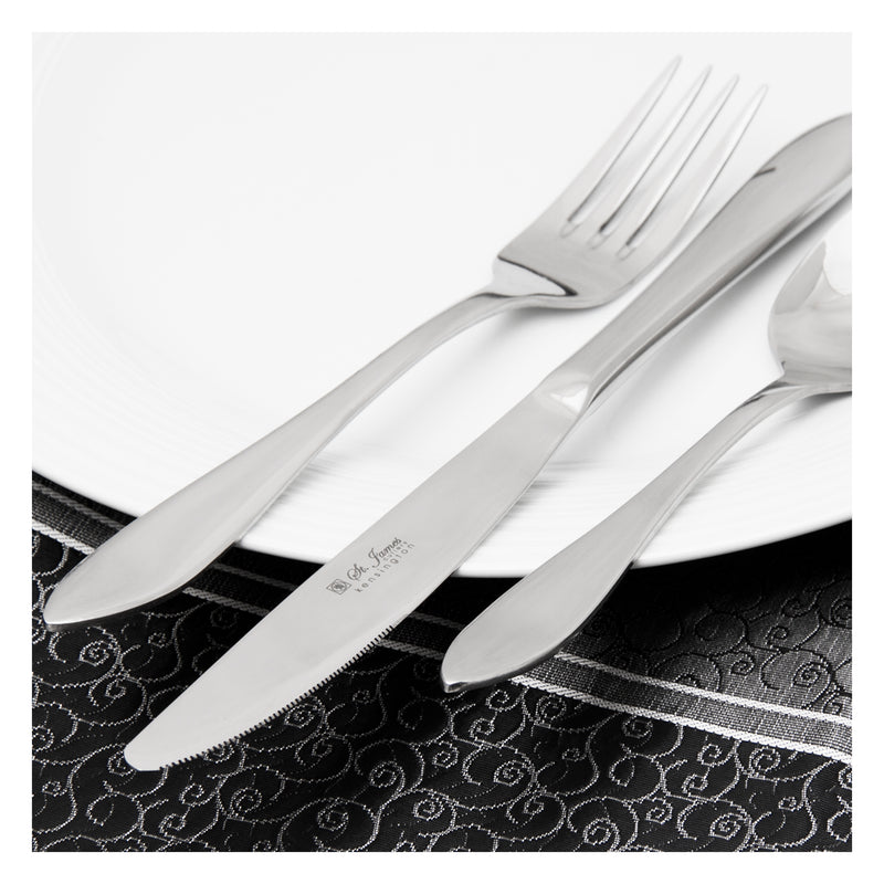 ST. JAMES CUTLERY KENSINGTON 50 PIECE SET IN CARDBOARD GIFT BOX