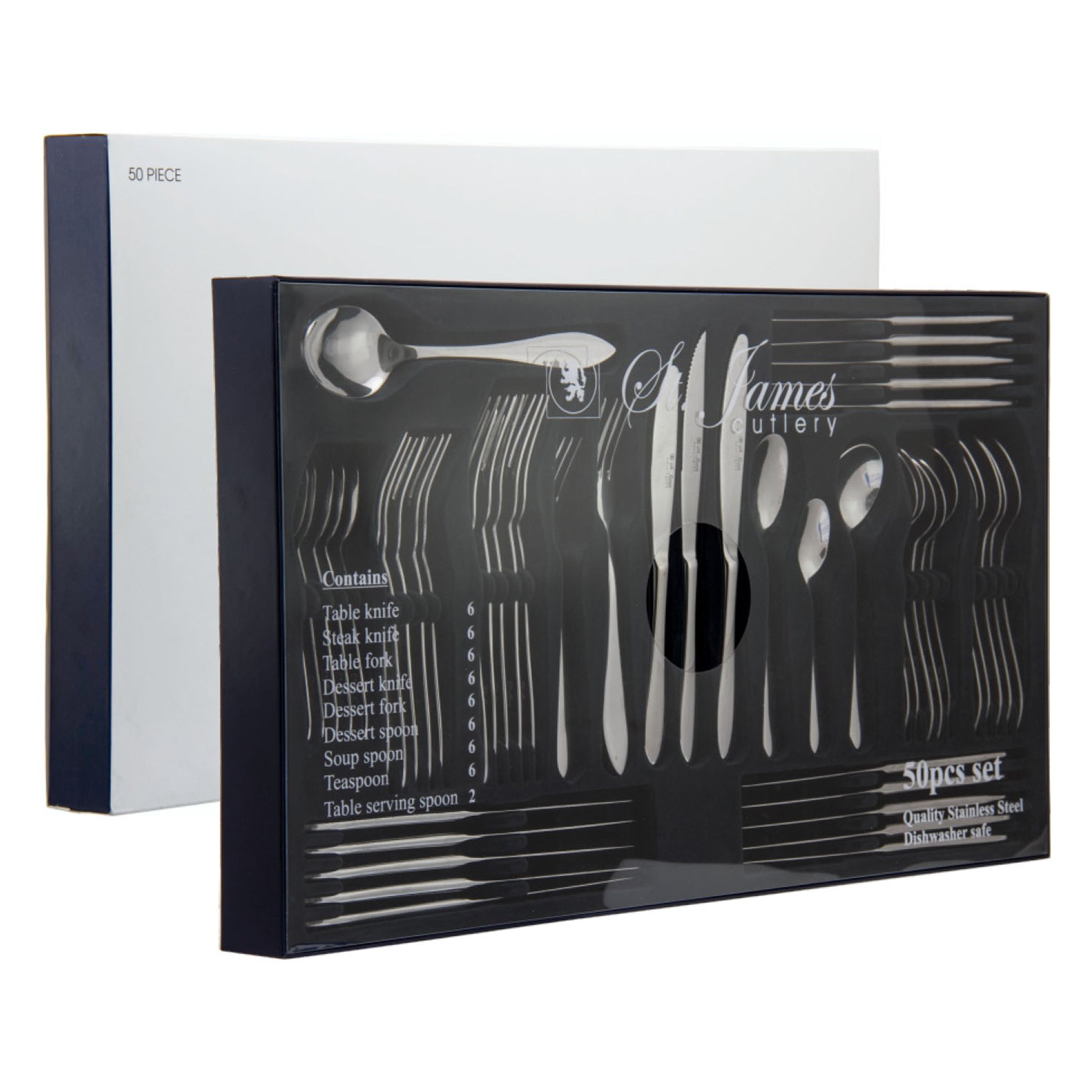 ST. JAMES CUTLERY KENSINGTON GIFT BOX 50PK SET