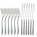 ST. JAMES CUTLERY KENSINGTON 12 PIECE STEAK KNIFE & FORK SET