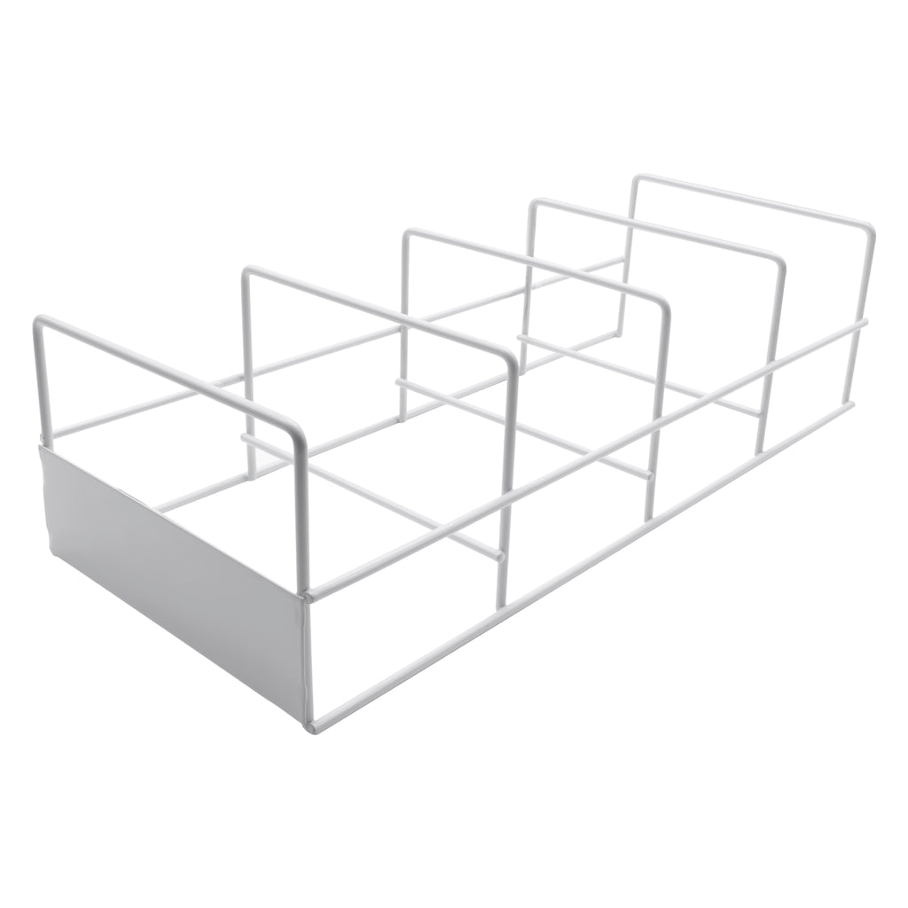 REGENT 4 SLOT BOWL STORAGE RACK POWDER COATED WHITE, 380X150MM