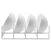 REGENT 4 SLOT BOWL STORAGE RACK POWDER COATED WHITE, 380X150MM