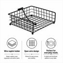 REGENT KITCHEN WIRE NAPKIN HOLDER POWDER COATED BLACK, 188X186MM