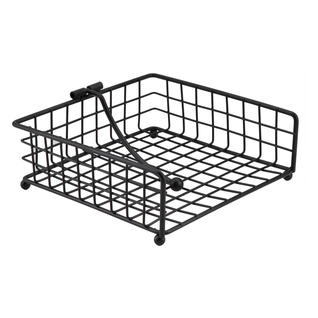 REGENT KITCHEN WIRE NAPKIN HOLDER POWDER COATED BLACK, 188X186MM