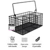 REGENT KITCHEN WIRE CUTLERY CADDY WITH HANDLE POWDER COATED BLACK