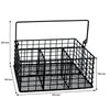 REGENT KITCHEN WIRE CUTLERY CADDY WITH HANDLE POWDER COATED BLACK