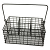 REGENT KITCHEN WIRE CUTLERY CADDY WITH HANDLE POWDER COATED BLACK