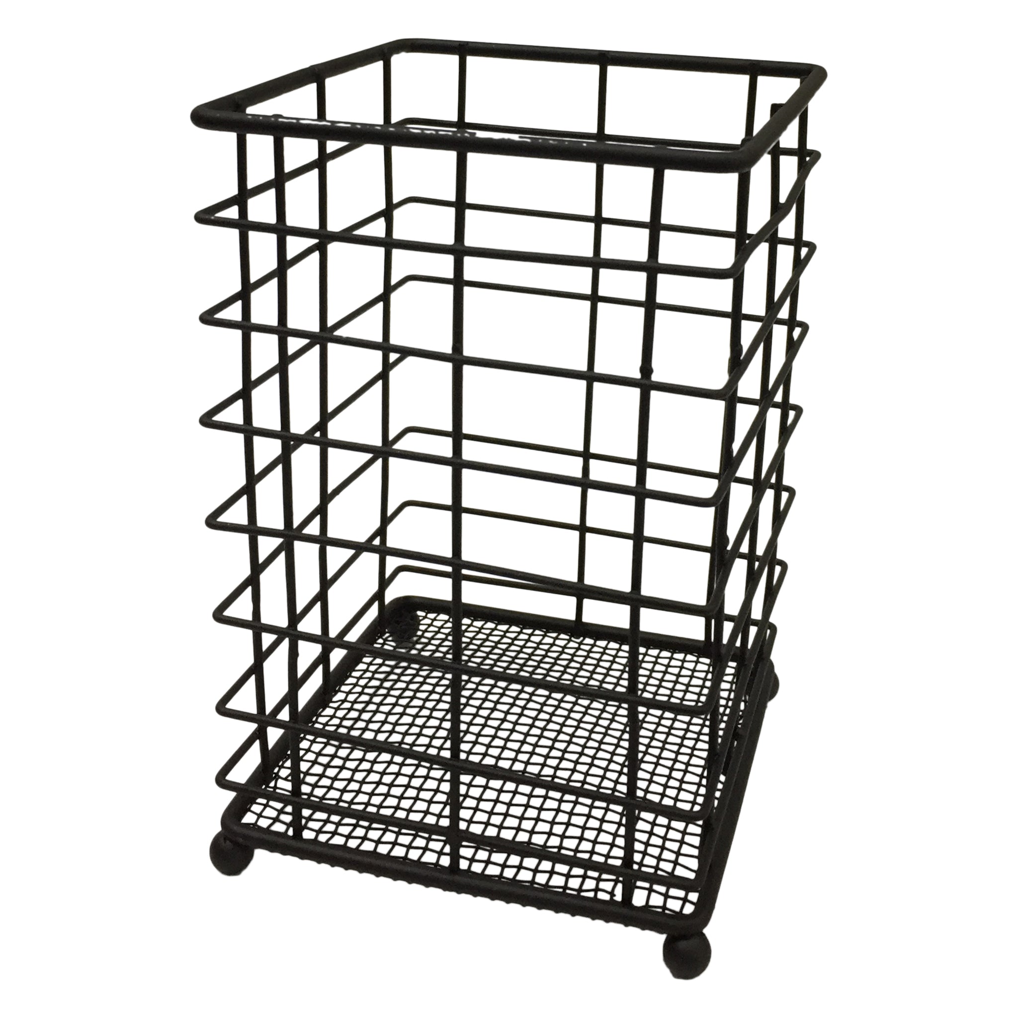 REGENT KITCHEN WIRE UTENSIL HOLDER POWDER COATED BLACK, 110X110MM