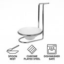 REGENT KITCHEN SPOON REST CHROME STAND WITH CERAMIC BOWL