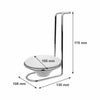 REGENT KITCHEN SPOON REST CHROME STAND WITH CERAMIC BOWL