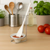 REGENT KITCHEN SPOON REST CHROME STAND WITH CERAMIC BOWL