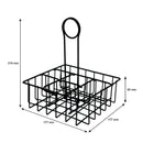 REGENT TABLE CONDIMENT HOLDER POWDER COATED BLACK, (177X177X65/215MM)