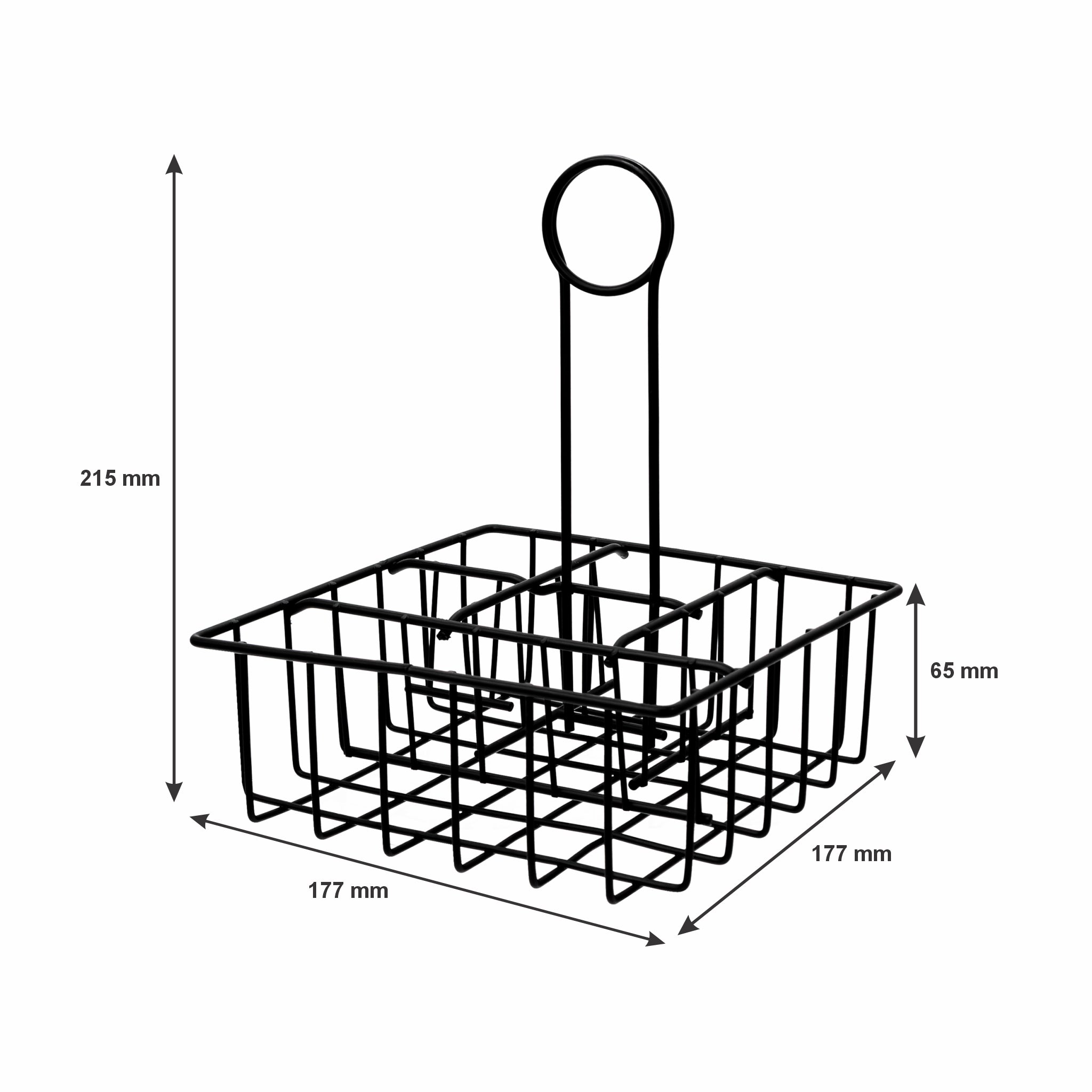 REGENT TABLE CONDIMENT HOLDER POWDER COATED BLACK