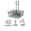 REGENT TABLE CONDIMENT HOLDER POWDER COATED BLACK