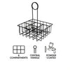 REGENT TABLE CONDIMENT HOLDER POWDER COATED BLACK