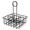 REGENT TABLE CONDIMENT HOLDER POWDER COATED BLACK, (177X177X65/215MM)