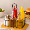 REGENT TABLE CONDIMENT HOLDER POWDER COATED BLACK