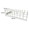 REGENT 8 SLOT PLATE/BOWL STORAGE RACK POWDER COATED WHITE, 380X150MM