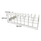 REGENT PLATE/BOWL STORAGE RACK POWDER COATED WHITE 8 SLOT, (380X150X100MM)