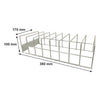 REGENT PLATE/BOWL STORAGE RACK POWDER COATED WHITE 8 SLOT, (380X150X100MM)