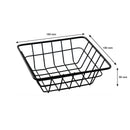 REGENT WIRE SERVING BASKET SQUARE POWDER COATED BLACK, (150X150X50MM)