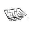 REGENT WIRE SERVING BASKET SQUARE POWDER COATED BLACK, (150X150X50MM)