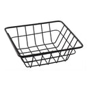 REGENT WIRE SERVING BASKET SQUARE POWDER COATED BLACK, (150X150X50MM)