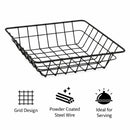 REGENT WIRE SERVING SQUARE SMALL BASKET POWDER COATED BLACK, 200MM