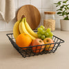 REGENT WIRE SERVING SQUARE SMALL BASKET POWDER COATED BLACK, (200MM)