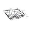 REGENT WIRE SERVING SQUARE SMALL BASKET POWDER COATED BLACK, 200MM
