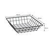 REGENT WIRE SERVING BASKET SQUARE POWDER COATED BLACK, (200X200X50MM)