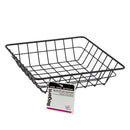 REGENT WIRE SERVING SQUARE SMALL BASKET POWDER COATED BLACK, 200MM