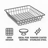 REGENT WIRE SERVING SQUARE MEDIUM BASKET POWDER COATED BLACK, 250MM