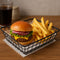 REGENT WIRE SERVING SQUARE MEDIUM BASKET POWDER COATED BLACK, 250MM