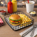 REGENT WIRE SERVING SQUARE MEDIUM BASKET POWDER COATED BLACK, 250MM