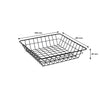REGENT WIRE SERVING SQUARE MEDIUM BASKET POWDER COATED BLACK, 250MM