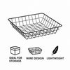 REGENT WIRE SERVING SQUARE MEDIUM BASKET POWDER COATED BLACK, (250X250MM)