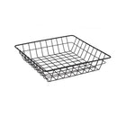 REGENT WIRE SERVING BASKET SQUARE POWDER COATED BLACK, (250X250X50MM)